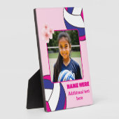 Personalized Kid Photo Girl Volleyball Fotoplatte (Seite)