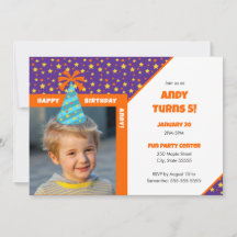 Personalized Kid Photo Happy Birthday Blue Hat v2