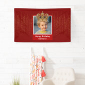 Personalized Kid Photo Happy Birthday King Crown Banner (Insitu)