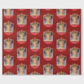 Personalized Kid Photo Happy Birthday King Crown Geschenkpapier (Flach)