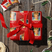 Personalized Kid Photo Happy Birthday King Crown Geschenkpapier