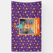 Personalized Kid Photo Happy Birthday w/ Blue Hat Banner (Vertikal)