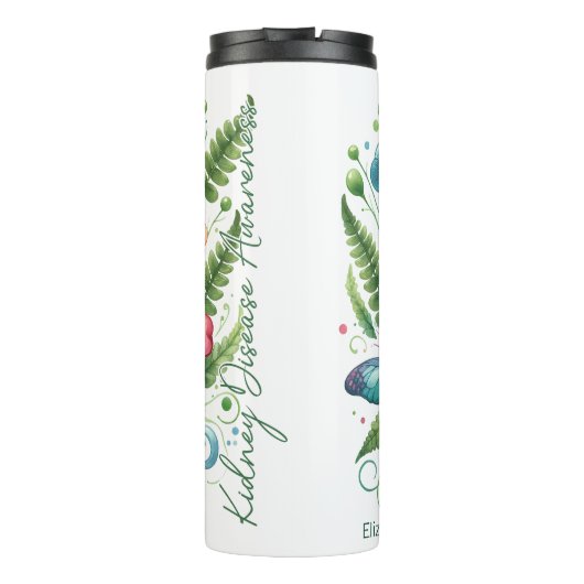 Personalized Kidney Disease Awareness Thermosbecher (Rückseite)