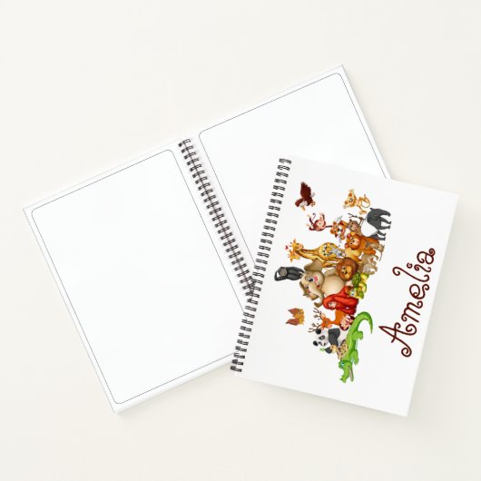 Personalized Kid's animals Sketch Notizblock (Innenseite)