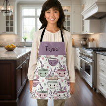 Personalized Kids Apron Adorable Smiling Mom Me