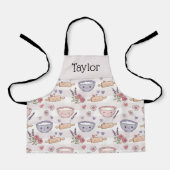 Personalized Kids Apron Kawaii Heart Baking Name  Schürze (Vorderseite)