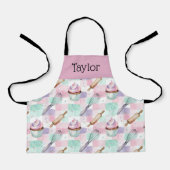 Personalized Kids Apron Pastel Baking Crew Mom Me Schürze (Vorderseite)
