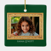 Personalized Kids Art & Photo Christmas Ornament (Rückseite)
