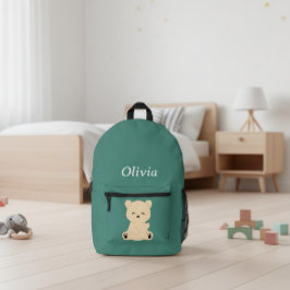 Personalized Kids' Backpack with Bear and Name  Bedruckter Rucksack