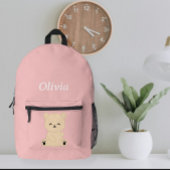 Personalized Kids' Backpack with Bear and Name Bedruckter Rucksack
