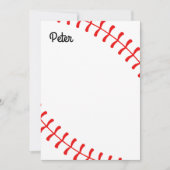 Personalized Kids Baseball Notecards Dankeskarte (Vorderseite)