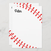 Personalized Kids Baseball Notecards Dankeskarte (Vorne/Hinten)