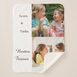 Personalized Kids Best Friends Photo Blanket Sherpadecke