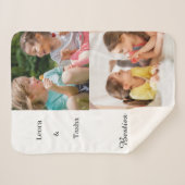 Personalized Kids Best Friends Photo Blanket Sherpadecke (Vorderseite (Horizontal))