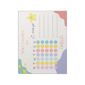 Personalized Kids Chore Chart Encouraging Rewards Notizblock (Rotiert)