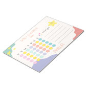 Personalized Kids Chore Chart Encouraging Rewards Notizblock (angewinkelt)