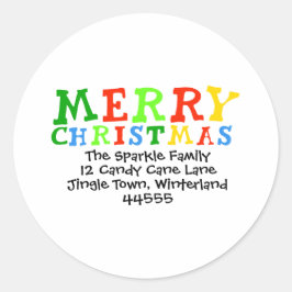 Personalized Kids Christmas Sticker