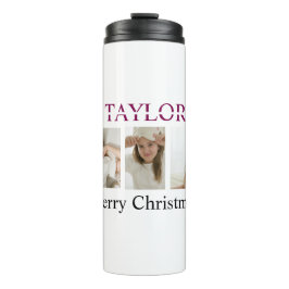 Personalized Kids Christmas Tumbler – Name & Photo Thermosbecher