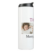Personalized Kids Christmas Tumbler – Name & Photo Thermosbecher (Nach links gedreht)
