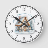 Personalized Kids Christmas Wall Clock Runde Wanduhr (Vorderseite)