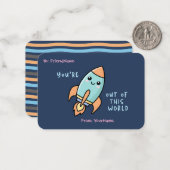 Personalized Kids Classroom Valentines Card Mitteilungskarte (Vorderseite/Rückseite Beispiel)