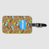 Personalized Kids Construction Vehicles  Gepäckanhänger (Vorderseite (Horizontal))