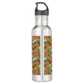 Personalized Kids Construction Vehicles Water  Edelstahlflasche (Rückseite)