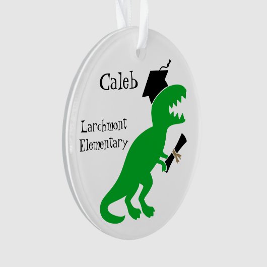 Personalized Kids Graduation Dinosaur Ornament (Vorderseite)