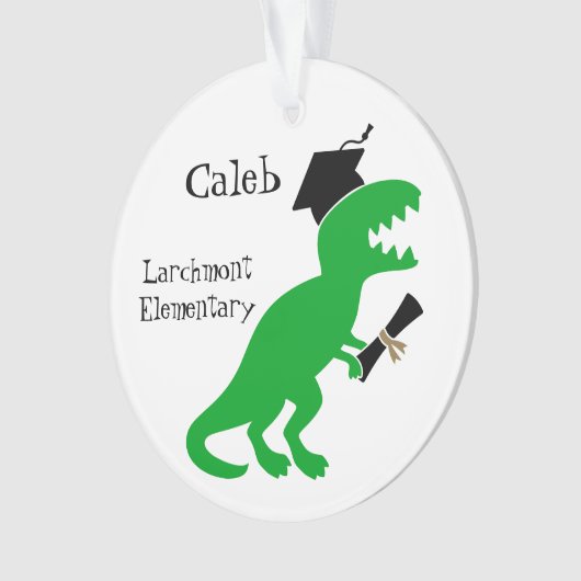 Personalized Kids Graduation Dinosaur Ornament (Vorderseite)