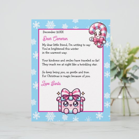 Personalized Kid's Letter from Santa (Stehend Vorderseite)