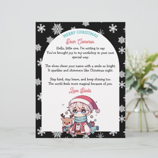 Personalized Kid's Letter from Santa (Stehend Vorderseite)