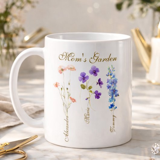 Personalized Kids Name Garden Mother Kaffeetasse