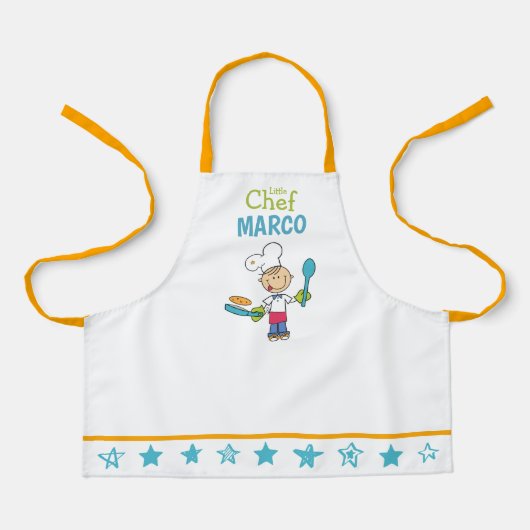 Personalized Kids Pancake Chef Apron With Stars Schürze (Vorderseite)