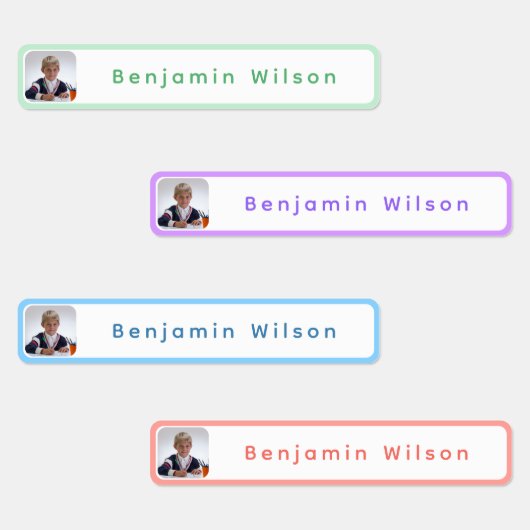 Personalized Kids Photo Name Waterproof Etiketten (Gruppe)