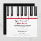 Personalized Kids Piano Recital Invitation (Vorne/Hinten)