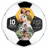 Personalized Kids Soccer Photo and Custom Message Fußball (Vorderseite)