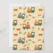 Personalized Kids Train Birthday Party Einladung (Rückseite)