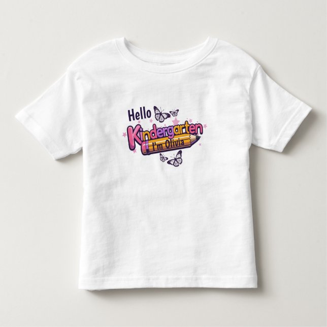 Personalized Kindergarten Graphic T-Shirt (Vorderseite)