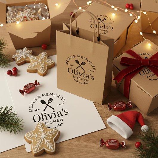 Personalized Kitchen Logo Rubber Stamp Gummistempel