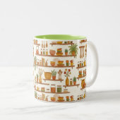 Personalized Kitchen Shelves Pattern Coffee Mug Zweifarbige Tasse (VorderseiteRechts)