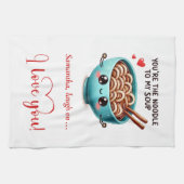Personalized Kitchen Towel Funny Food Love Quotes Geschirrtuch (Horizontal)