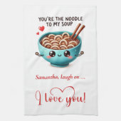 Personalized Kitchen Towel Funny Food Love Quotes Geschirrtuch (Vertikal)