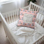 Personalized Kitten & Wildflowers Birth Keepsake Kissen