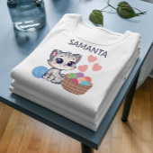 Personalized Kitten & Yarn Baby Bodysuit Kleinkind T-shirt