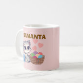 Personalized Kitten & Yarn Classic Mug Kaffeetasse (Vorderseite Links)