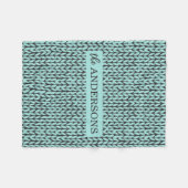 Personalized Knit Pattern Cozy Fleece Blanket (Vorderseite (Horizontal))