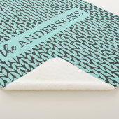 Personalized Knit Pattern Cozy Fleece Blanket Sherpadecke (3/4)