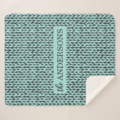 Personalized Knit Pattern Cozy Fleece Blanket Sherpadecke (Vorderseite (Horizontal))