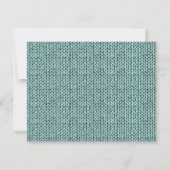 Personalized Knit Pattern Note Card Mitteilungskarte (Rückseite)