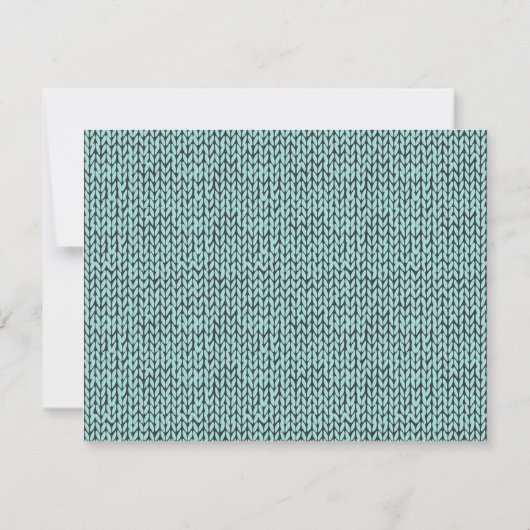 Personalized Knit Pattern Note Card Mitteilungskarte (Rückseite)